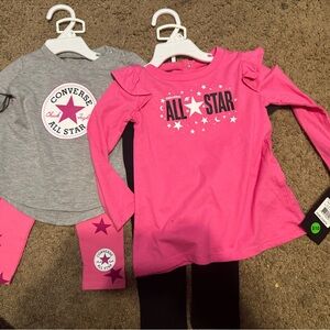 Converse Pink and Gray All Star Set